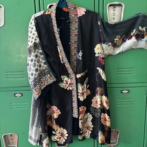 Johnny Was Reversible Floral Kimono